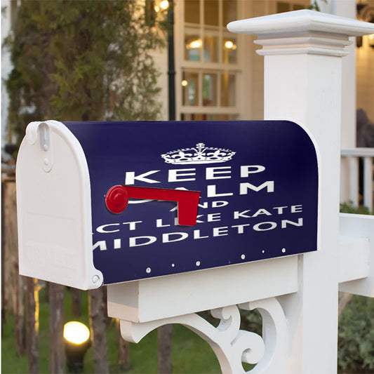 Keep Calm And Act Like Kate Middleton Magnetic Mailbox Cover 18" X 21" Outdoor Decor