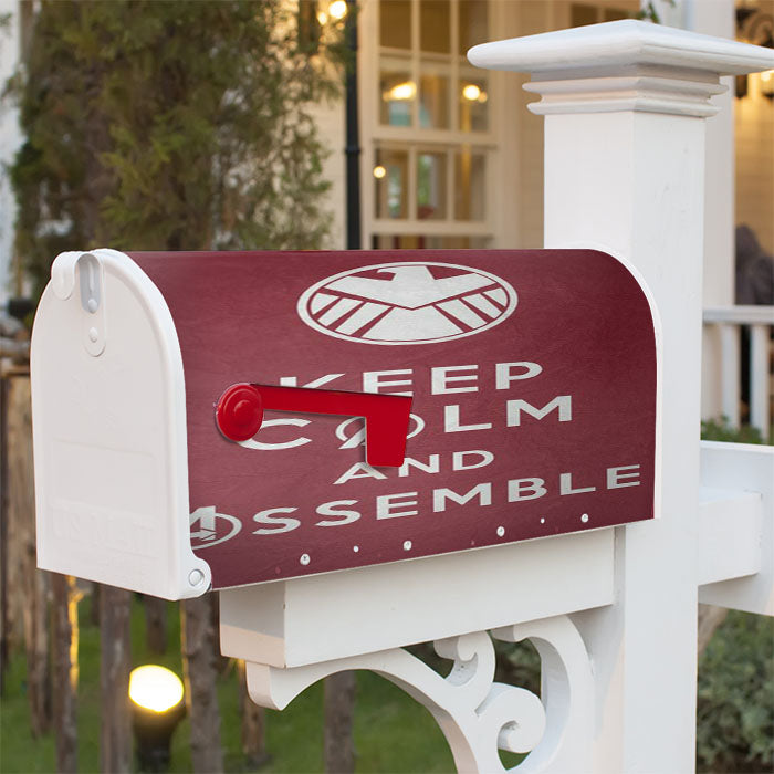 Keep Calm And Assemble Magnetic Mailbox Cover 18" X 21" Outdoor Decor