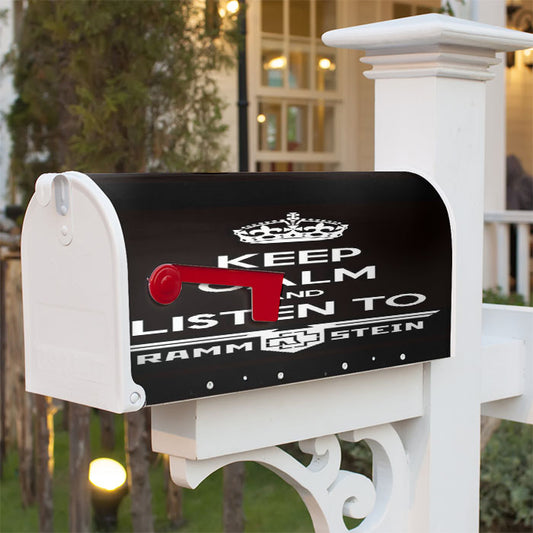 Keep Calm And Listen Rammstein Magnetic Mailbox Cover 18" X 21" Outdoor Decor