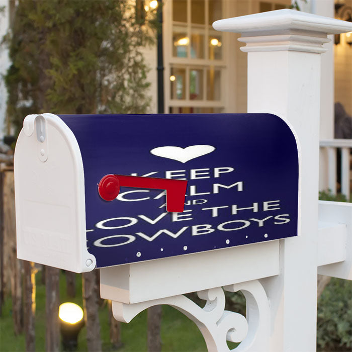 Keep Calm And Love The Cowboys Magnetic Mailbox Cover 18" X 21" Outdoor Decor
