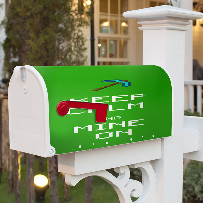 Keep Calm And Mine On Magnetic Mailbox Cover 18" X 21" Outdoor Decor