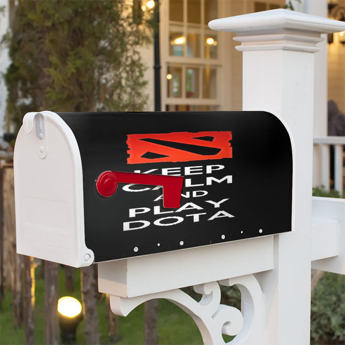 Keep Calm And Play Dota Magnetic Mailbox Cover 18" X 21" Outdoor Decor