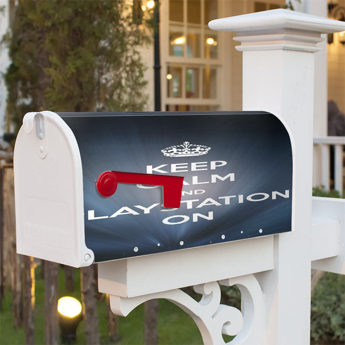 Keep Calm And Play Playstation Magnetic Mailbox Cover 18" X 21" Outdoor Decor