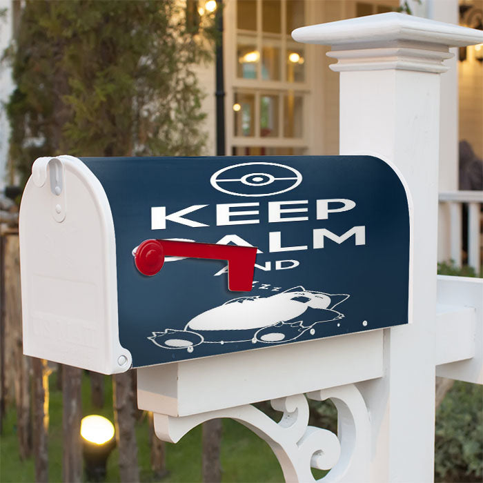 Keep Calm And Zzz Quote Magnetic Mailbox Cover 18" X 21" Outdoor Decor