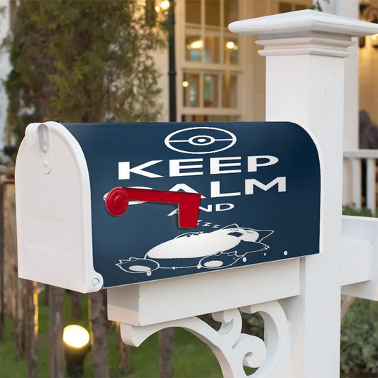 Keep Calm And Zzz Quote Magnetic Mailbox Cover 18" X 21" Outdoor Decor