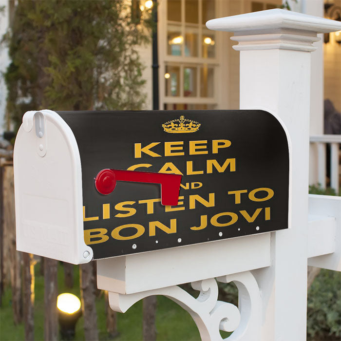 Keep Calm Bonjovi Magnetic Mailbox Cover 18" X 21" Outdoor Decor