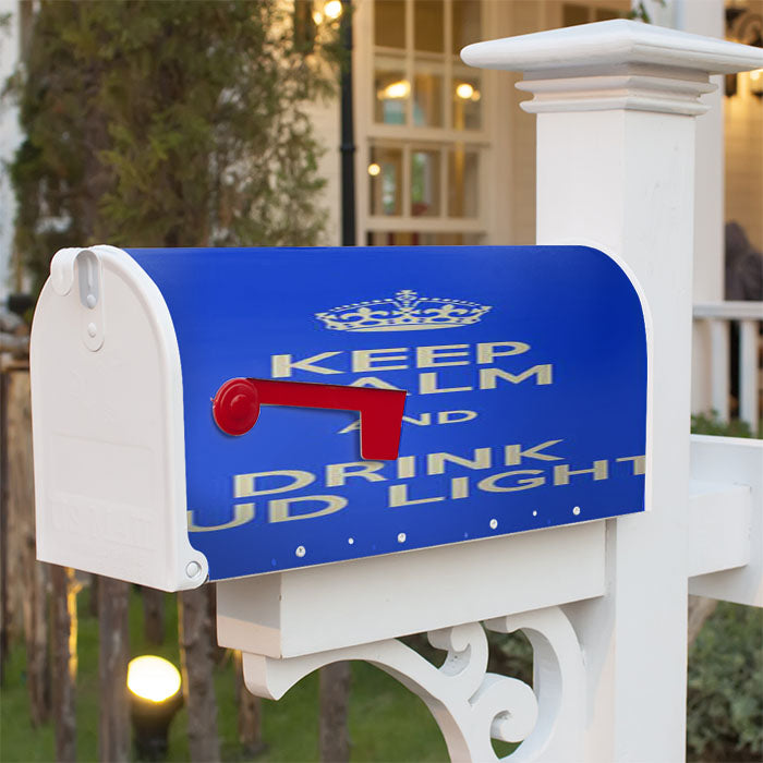 Keep Calm Drink Bud Light Magnetic Mailbox Cover 18" X 21" Outdoor Decor