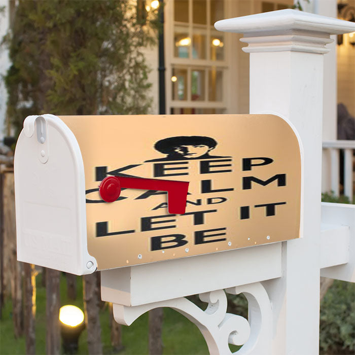 Keep Calm Let It Be Magnetic Mailbox Cover 18" X 21" Outdoor Decor