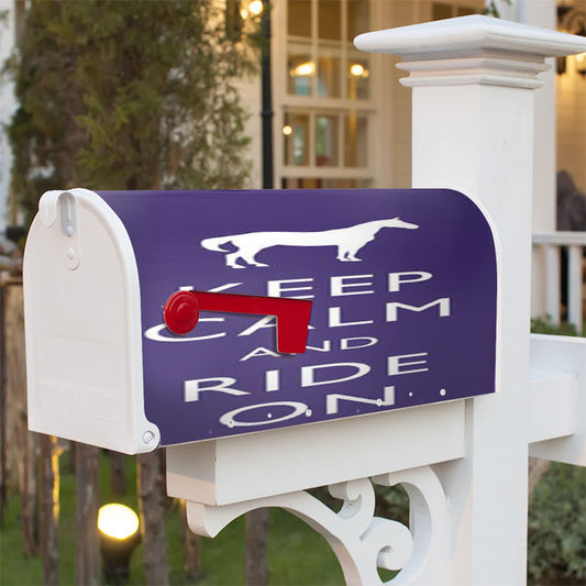 Keep Calm Ride On Magnetic Mailbox Cover 18" X 21" Outdoor Decor