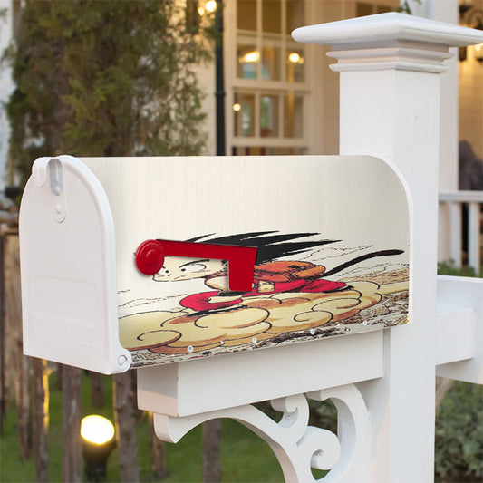 Kid Goku Dragon Ball Magnetic Mailbox Cover 18" X 21" Outdoor Decor