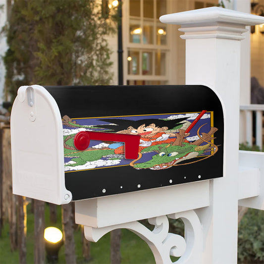 Kids Goku Wallpaper Magnetic Mailbox Cover 18" X 21" Outdoor Decor