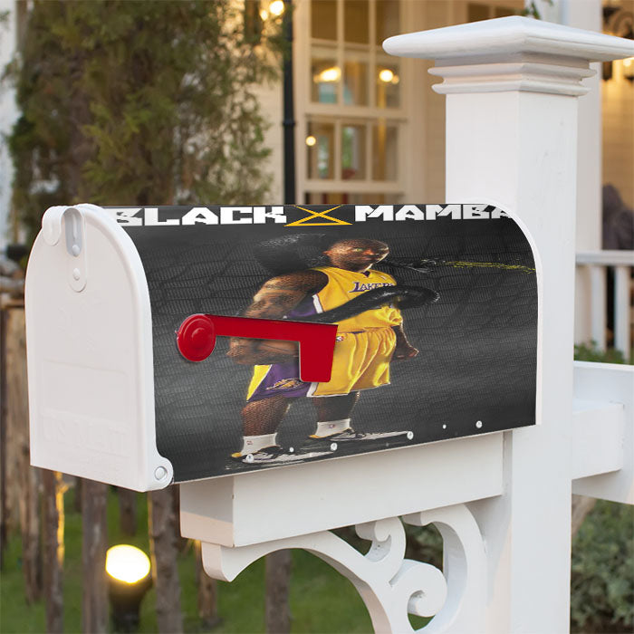 Kobe Bryan Nba X Black Mamba Magnetic Mailbox Cover 18" X 21" Outdoor Decor