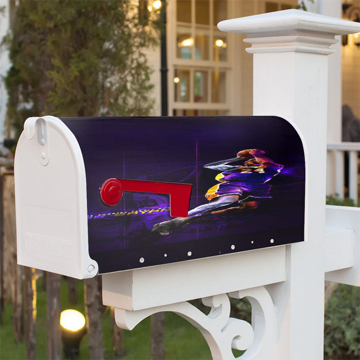Kobe Bryant Black Mamba Light Lakers Magnetic Mailbox Cover 18" X 21" Outdoor Decor