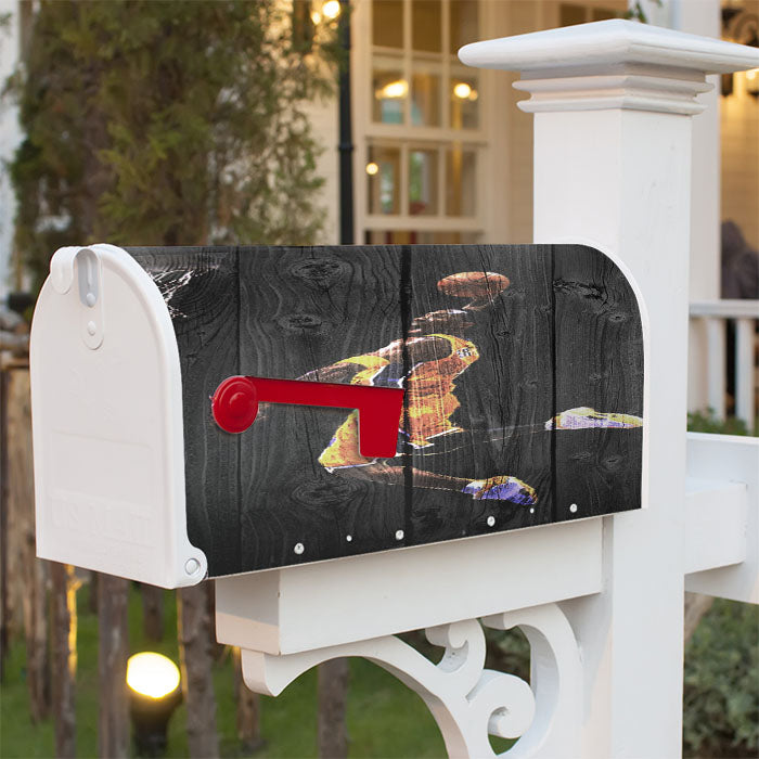 Kobe Bryant Dark Wood Wallpaper Magnetic Mailbox Cover 18" X 21" Outdoor Decor
