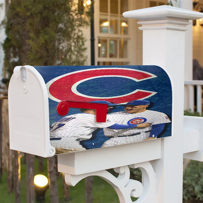 Kris Bryant X Rizzo Chicago Cubs Magnetic Mailbox Cover 18" X 21" Outdoor Decor