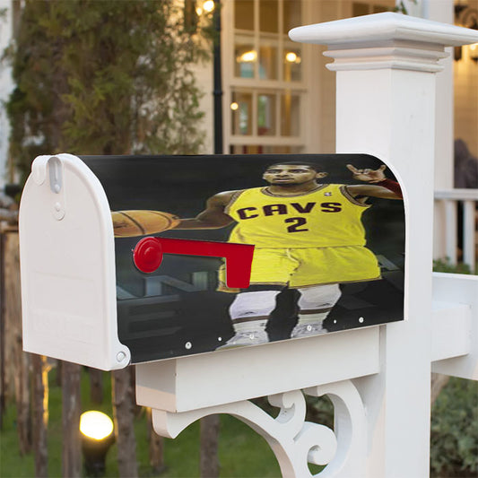 Kyrie Irving Horns Grey Magnetic Mailbox Cover 18" X 21" Outdoor Decor