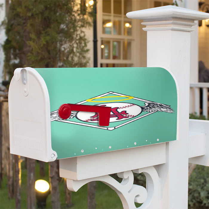La Baseball Logo Light Blue Magnetic Mailbox Cover 18" X 21" Outdoor Decor