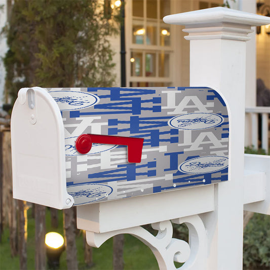 La Dodgers Pattern Magnetic Mailbox Cover 18" X 21" Outdoor Decor