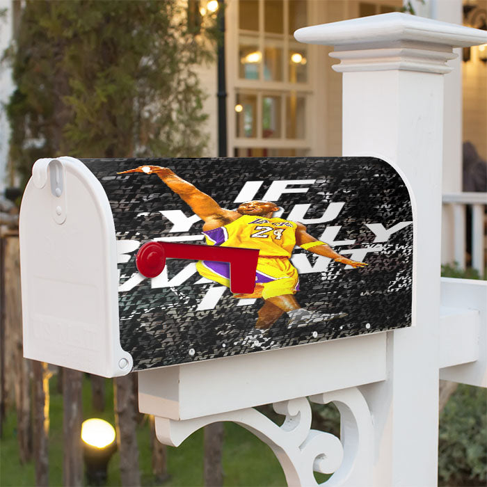 La Lakers Kobe Bryant Magnetic Mailbox Cover 18" X 21" Outdoor Decor