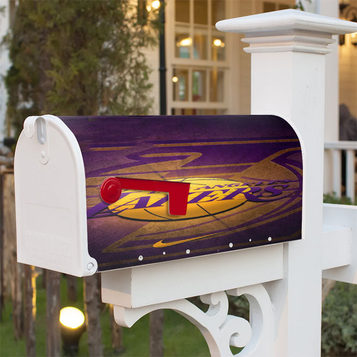 La Lakers Nba Basketball Magnetic Mailbox Cover 18" X 21" Outdoor Decor