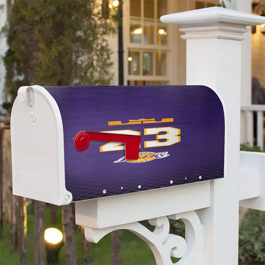 Lakers 23 Los Angeles Texture Magnetic Mailbox Cover 18" X 21" Outdoor Decor