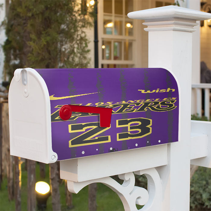 Lakers La 23 Legend Magnetic Mailbox Cover 18" X 21" Outdoor Decor