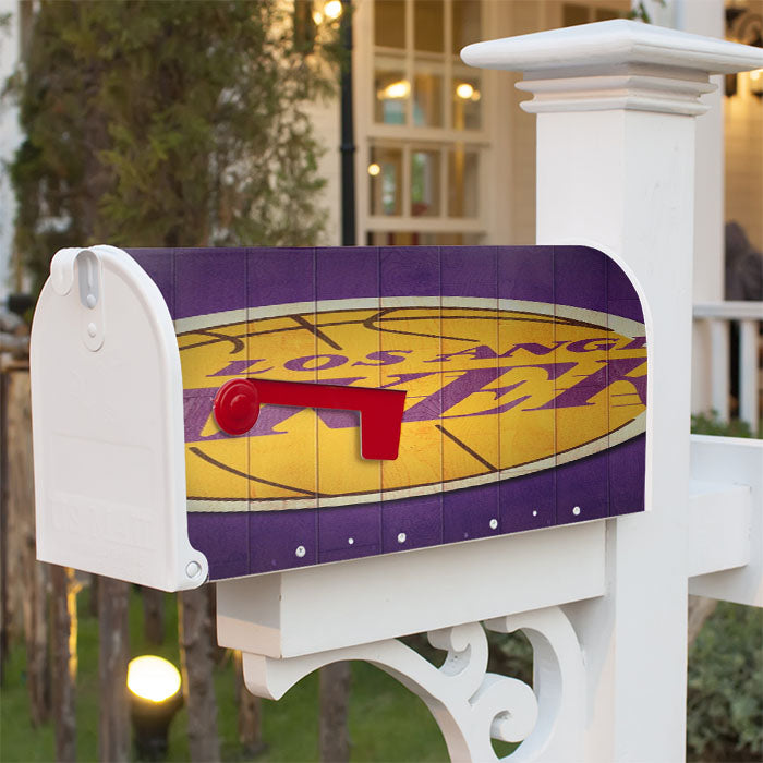 Lakers Lo Angeles Basket Magnetic Mailbox Cover 18" X 21" Outdoor Decor