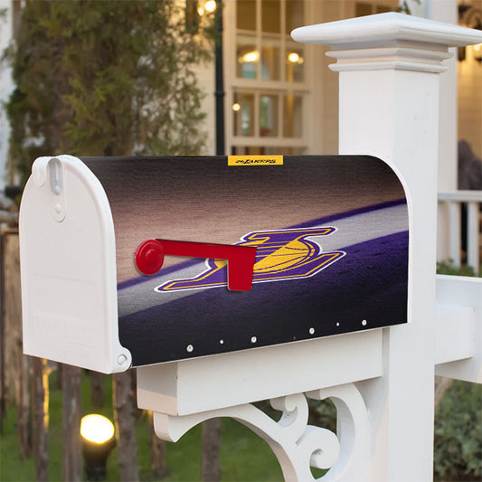 Lakers Logo Jersey Canvas Magnetic Mailbox Cover 18" X 21" Outdoor Decor