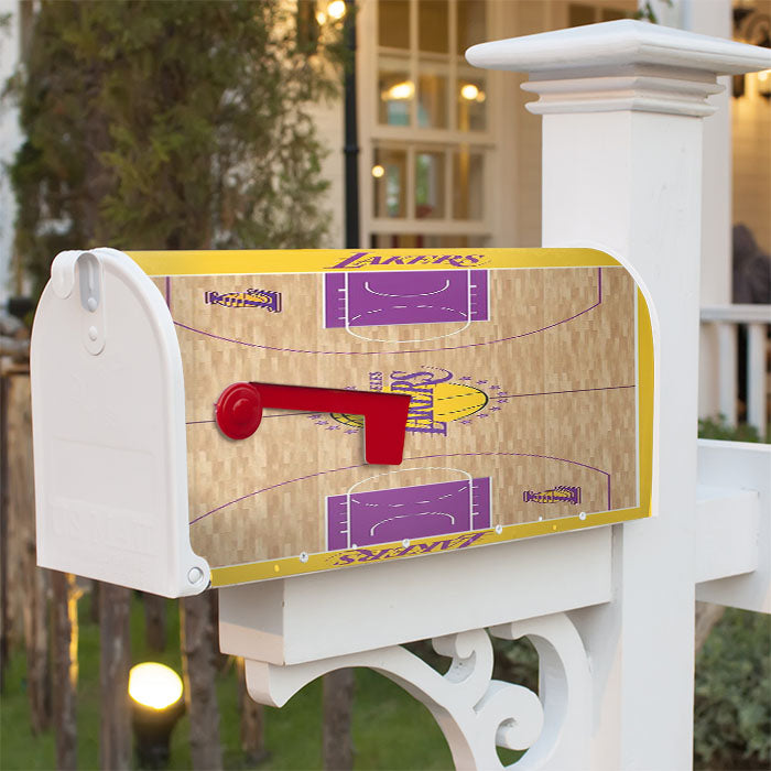 Lakers Los Angeles Basket Magnetic Mailbox Cover 18" X 21" Outdoor Decor
