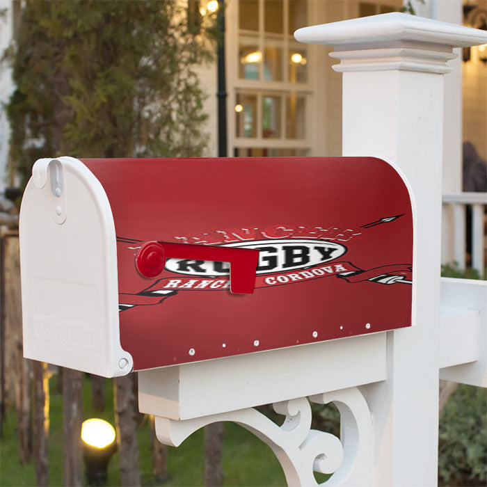 Lancer Rugby Logo Red Magnetic Mailbox Cover 18" X 21" Outdoor Decor