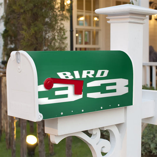 Larry Bird Jersey Green Magnetic Mailbox Cover 18" X 21" Outdoor Decor