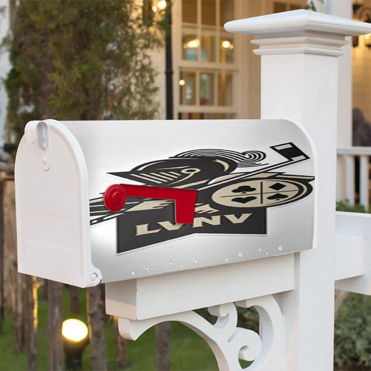 Las Vegas Black Knights Logo Banner Magnetic Mailbox Cover 18" X 21" Outdoor Decor