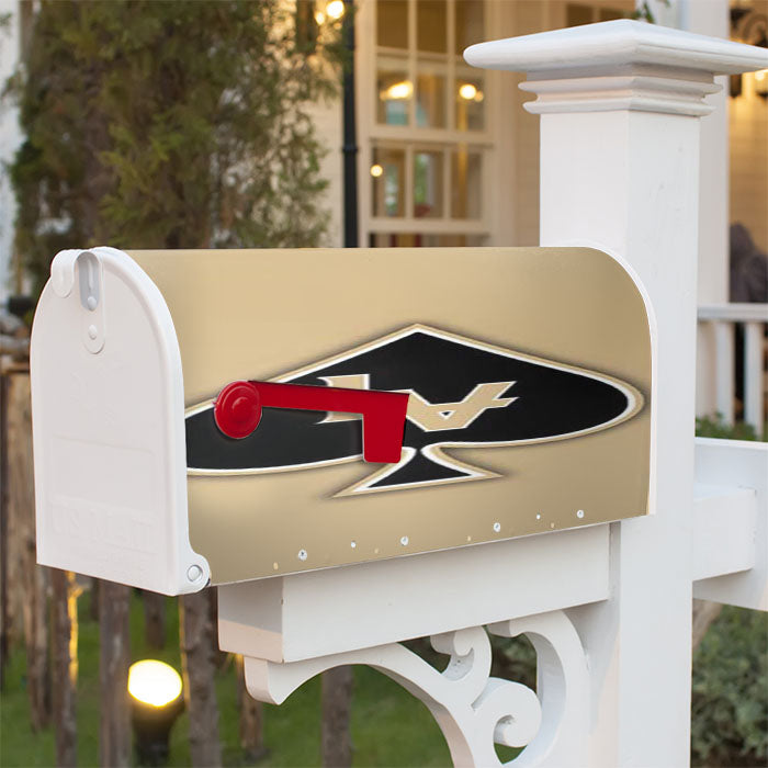 Las Vegas Black Knights Logo Blk On Tan Magnetic Mailbox Cover 18" X 21" Outdoor Decor