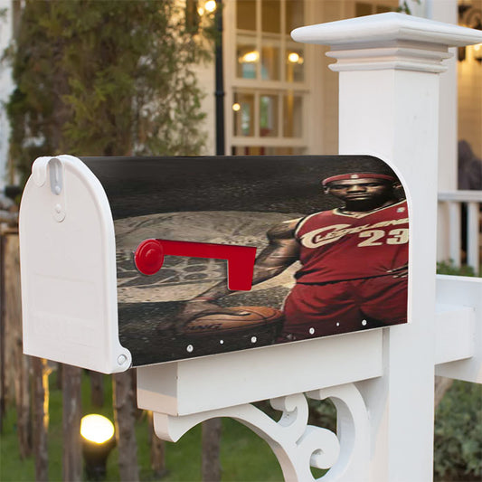 Lebron Circle Bkg Magnetic Mailbox Cover 18" X 21" Outdoor Decor
