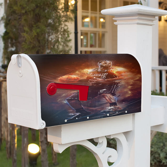 Lebron James Aura Jump Magnetic Mailbox Cover 18" X 21" Outdoor Decor