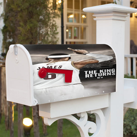 Lebron James Basket King Returns Magnetic Mailbox Cover 18" X 21" Outdoor Decor