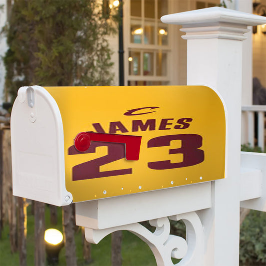 Lebron James Jersey Plain Magnetic Mailbox Cover 18" X 21" Outdoor Decor