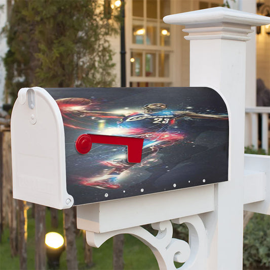 Lebron James Lay Up Magnetic Mailbox Cover 18" X 21" Outdoor Decor