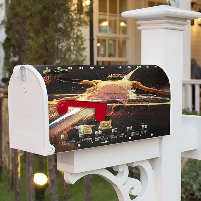 Legend Nba Lebron James Slam Dunk Magnetic Mailbox Cover 18" X 21" Outdoor Decor