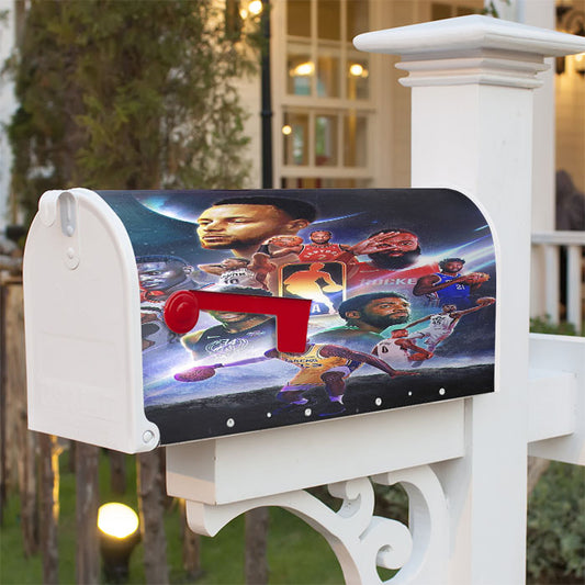 Legend Nba Players Avengers Like Magnetic Mailbox Cover 18" X 21" Outdoor Decor