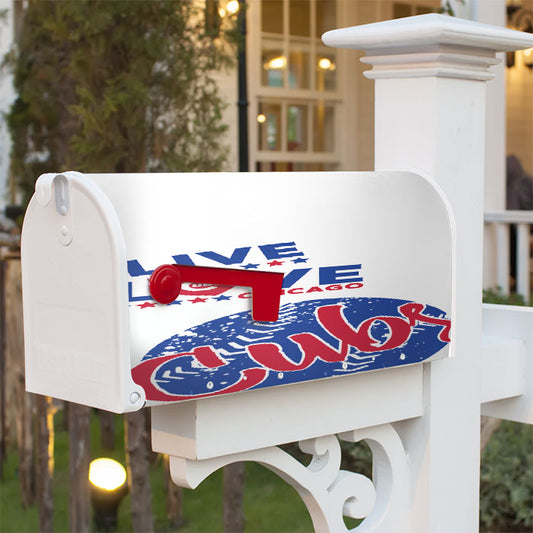 Live Love Chicago Cubs Magnetic Mailbox Cover 18" X 21" Outdoor Decor