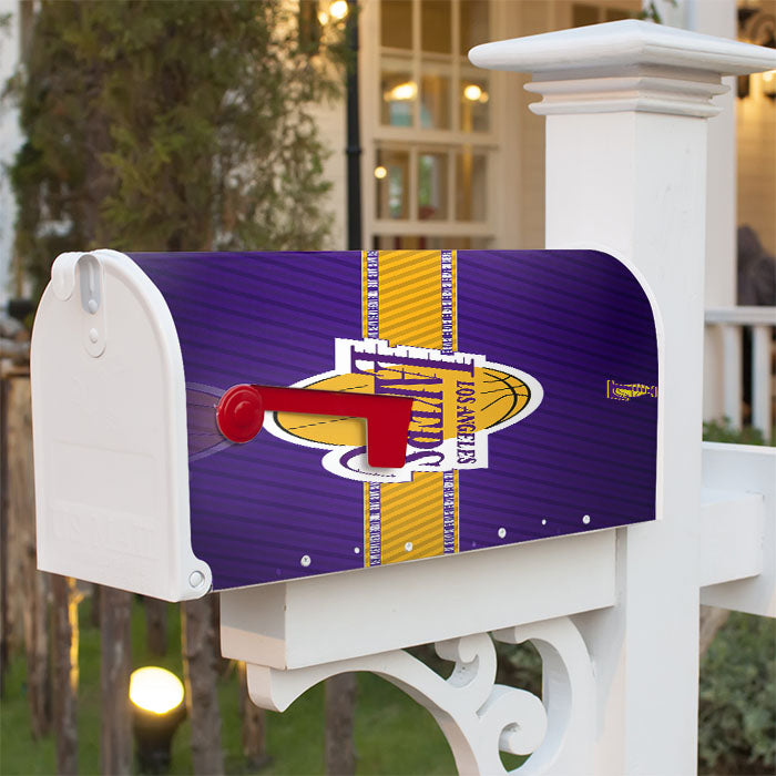Los Ageles Lakers Magnetic Mailbox Cover 18" X 21" Outdoor Decor