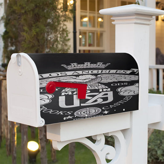 Los Angeles Crooks And Castles Magnetic Mailbox Cover 18" X 21" Outdoor Decor