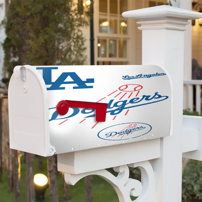 Los Angeles Dodgers All Logo Magnetic Mailbox Cover 18" X 21" Outdoor Decor
