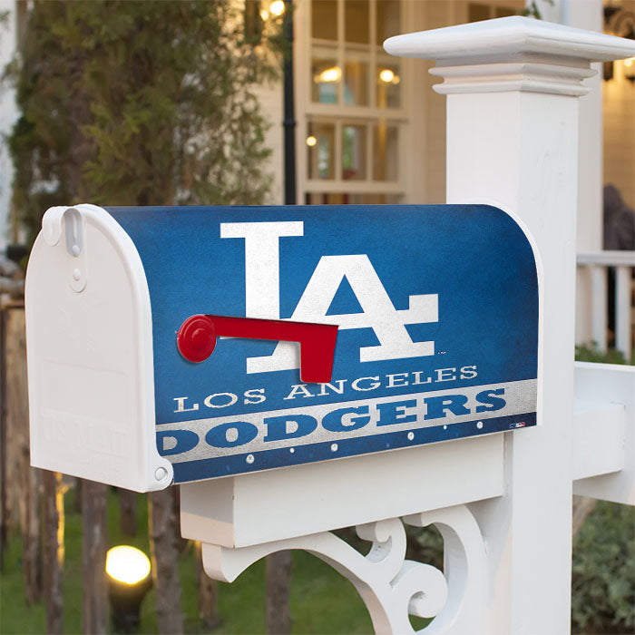 Los Angeles Dodgers Logo Magnetic Mailbox Cover 18" X 21" Outdoor Decor