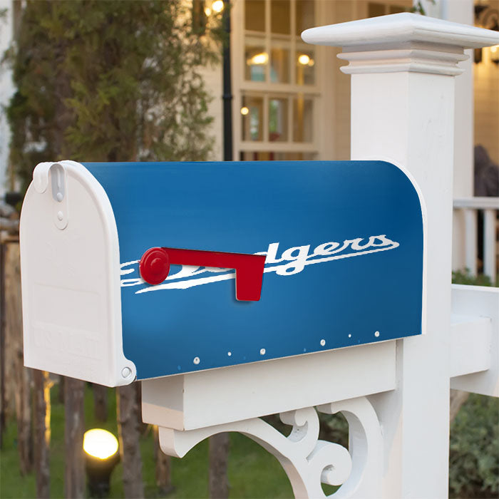 Los Angeles Dodgers Script Logo Magnetic Mailbox Cover 18" X 21" Outdoor Decor
