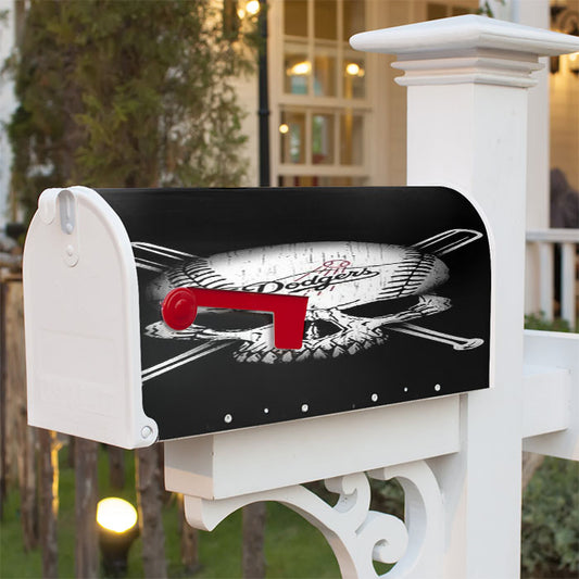 Los Angeles Dodgers Skull Magnetic Mailbox Cover 18" X 21" Outdoor Decor