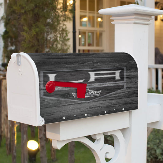 Los Angeles Kings Logo Dark Wood Wallpaper Magnetic Mailbox Cover 18" X 21" Outdoor Decor