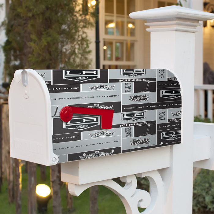 Los Angeles Kings Nhl Pattern Logo Magnetic Mailbox Cover 18" X 21" Outdoor Decor
