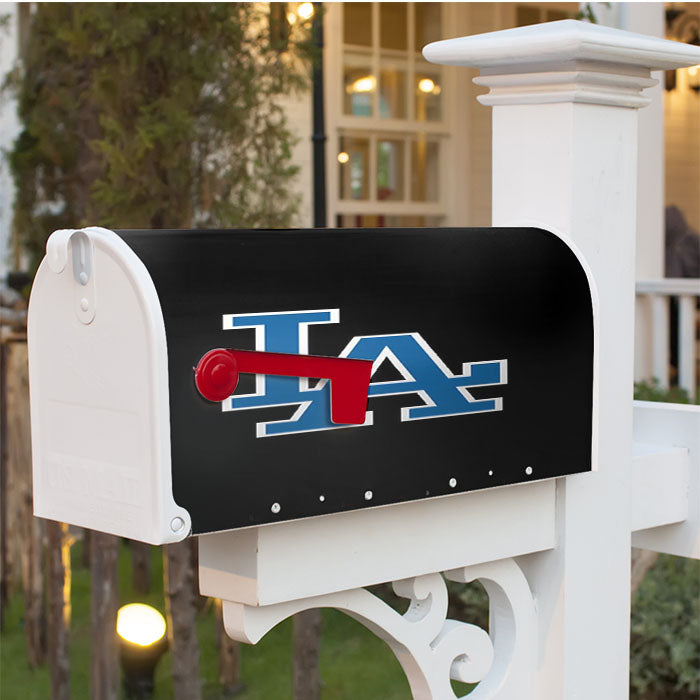 Los Angeles La On Black Magnetic Mailbox Cover 18" X 21" Outdoor Decor